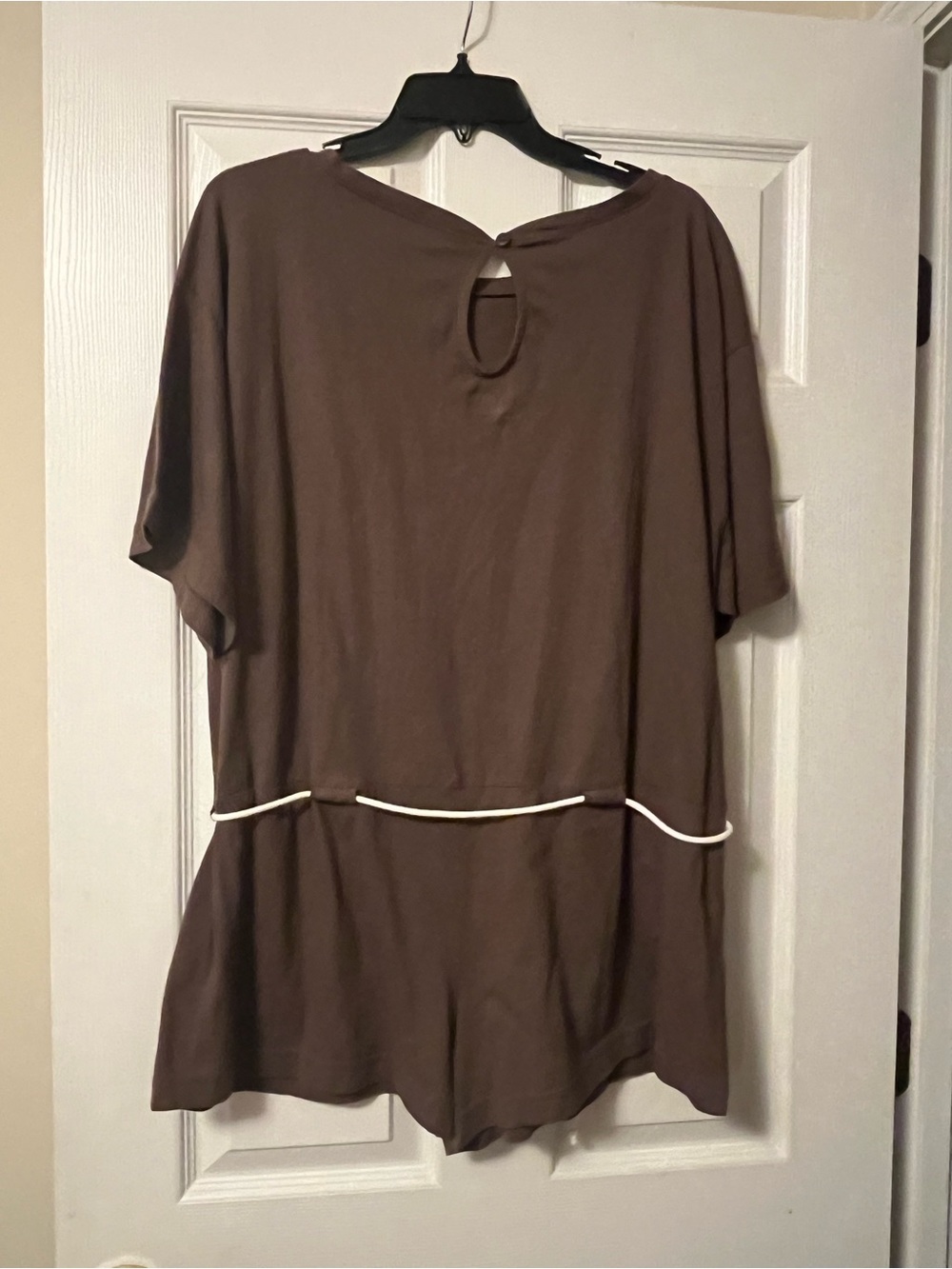 Free People/ Free-est Relaxed Fit Tee Silhouette Romper Monet Brown Size Small - Picture 6 of 8